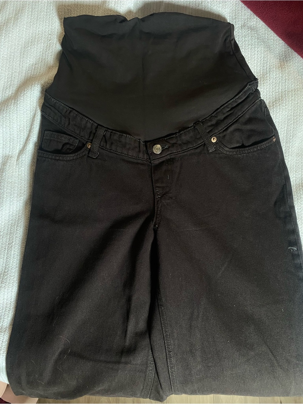 H&M Maternity Wide Leg Jeans, Full Panel